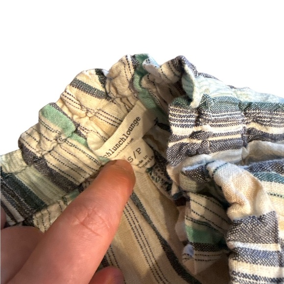 beachlunchlounge Women’s Striped Joggers in Blue and Cream - Picture 5 of 7